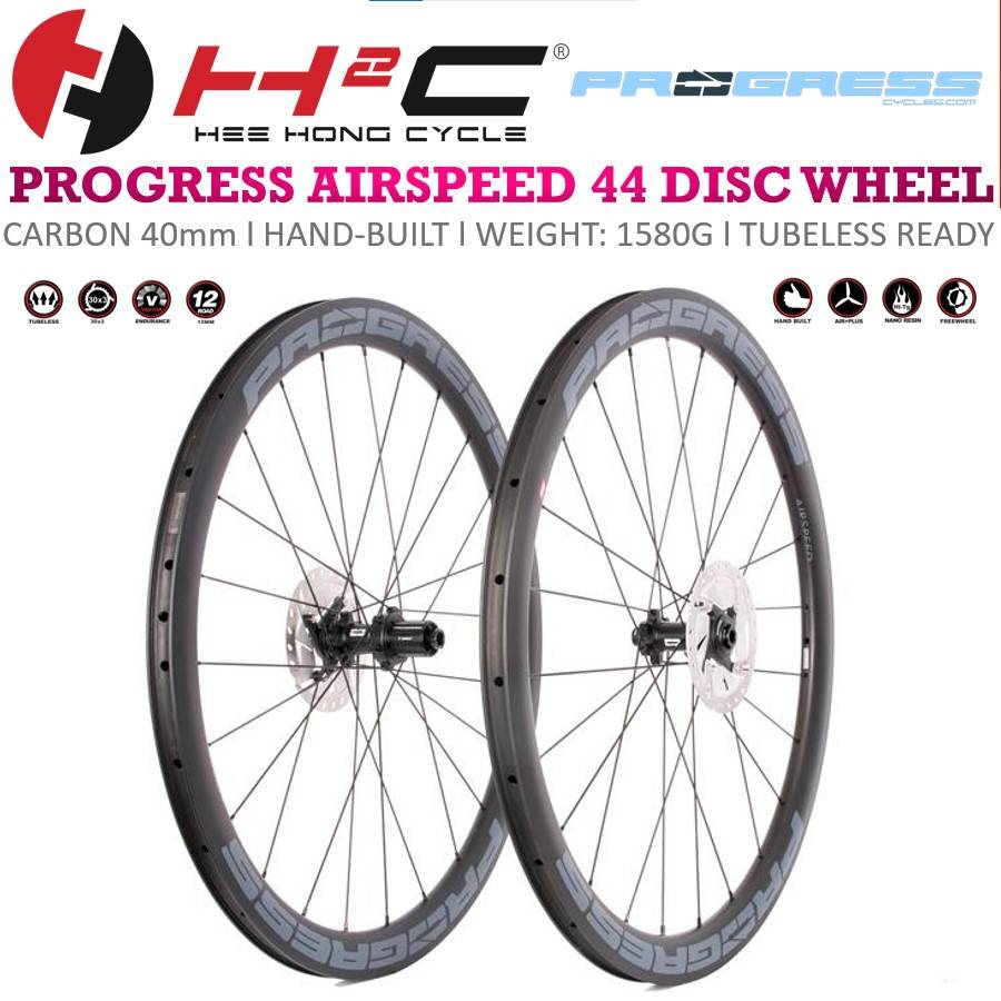 PROGRESS AIRSPEED 44 DISC CARBON ROAD WHEELSET